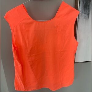 Express Women's Orange Sleeveless Top
